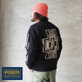 PENDLETON ペンドルトン ニット セーター Crew Neck Pullover 3575-4006 メンズ レディース クルーネック プルオーバー ネイティブ ジャガード アメカジ 長袖 長袖ニット インポート ブラック 黒 アウトドア キャンプ アメリカン