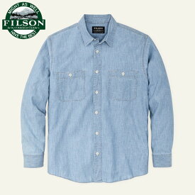 FILSON フィルソン シャツ 長袖 CHAMBRAY CPO SHIRT 89139 メンズ シャンブレー シーピーオー シャンブレーシャツ 長袖シャツ ロングスリーブ インディゴ コットン CPOシャツ