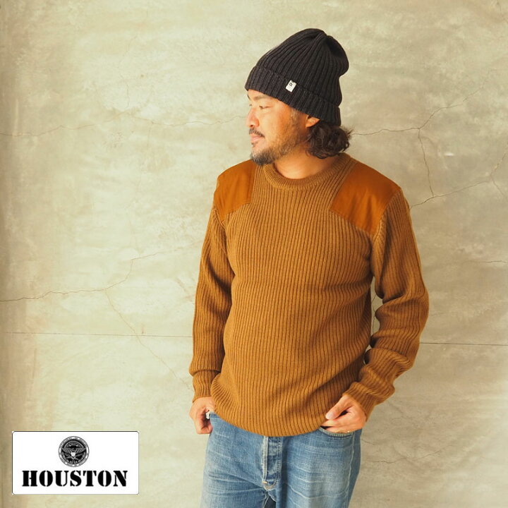 楽天市場 Houston ヒューストン Command Sweater 2160 ニット セーター メンズ ミリタリー 大きめ 大きいサイズ クルーネック ニットセーター クルーネックニット 長袖 長袖ニット コマンドセーター オリーブ ブラック 黒 ネイビー 紺 無地 シンプル Headfootmixism