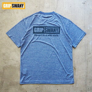 GRIP SWANY �O���b�v�X���j�[ T�V���c ���� �����Y BOX LOGO DRY S/S TEE GSMCT0014 �v�����g �{�b�N�X���S �h���C ����T�V���c �N���[�l�b�N �o�b�N�v�����g �A���J�W �A�E�g�h�A ���[����