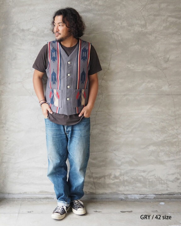 楽天市場】SUGAR CANE シュガーケーン ベスト NATIVE AMERICAN WOOL 