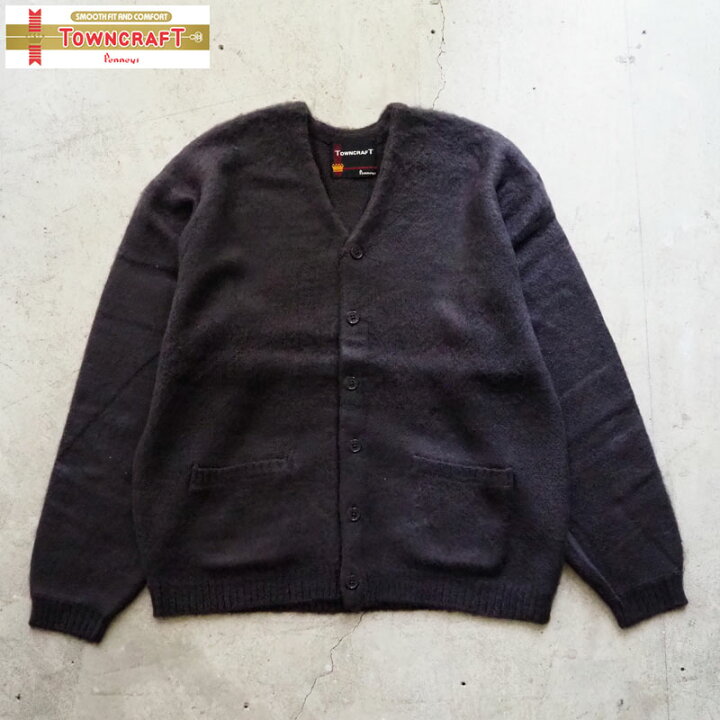 「TOWNCRAFT」 ニットカーディガン SMALL チャコール メンズ 楽天市場】TOWNCRAFT タウンクラフト シャギー カーディガン SHAGGY SOLID CARDIGAN TC25F01200 メンズ  レディース モヘア アクリル カーデ ニット セーター 黒 ブラック グレー チャコール グリーン 無地 シンプル アメカジ :  HEADFOOTmixism