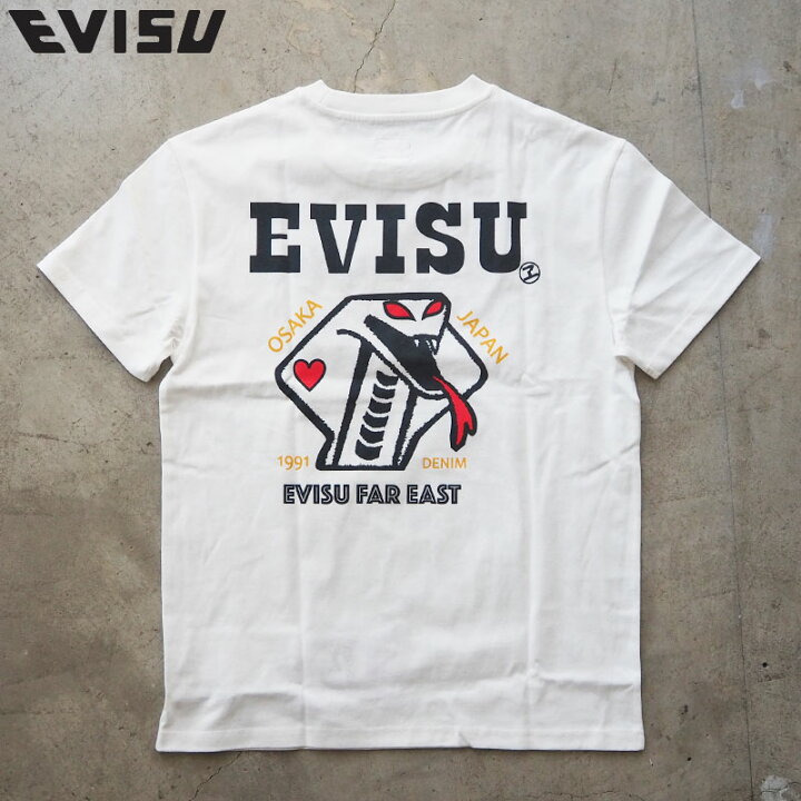 楽天市場】EVISU エヴィス Tシャツ メンズ 半袖 ヘビ＆ポーカー 半袖T 
