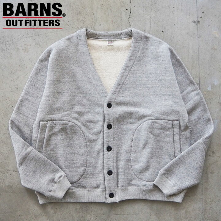 楽天市場】BARNS バーンズ 吊り編み スウェット カーディガン BR-26134 