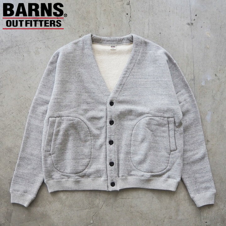 楽天市場】BARNS バーンズ 吊り編み スウェット カーディガン BR-26134 