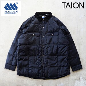 TAION & MADDEN �^�C�I�� ���f�� �_�E�� �W���P�b�g DOWN OVER SHIRT md24f016tn �����Y ���f�B�[�X �_�E���W���P�b�g �R���{ �_�E���R�[�g �R�[�g �� �u���b�N