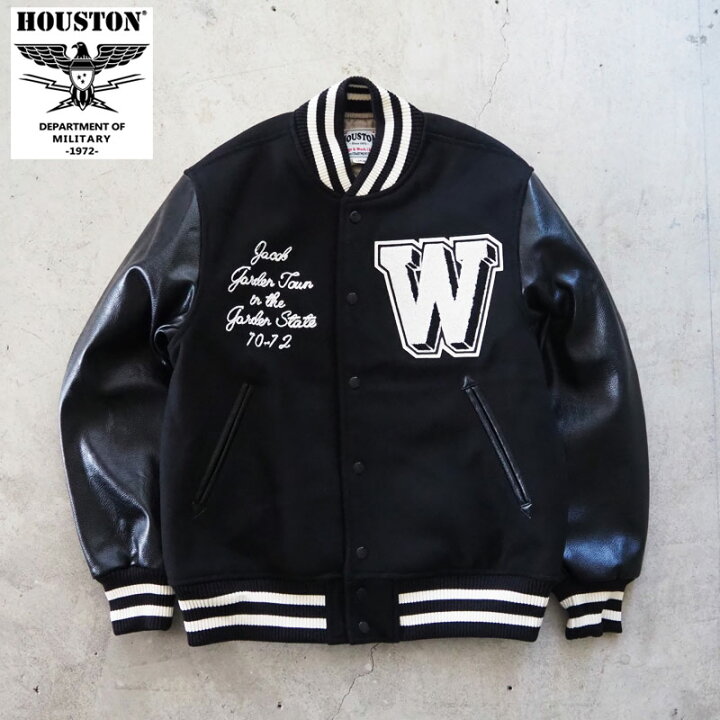 楽天市場】HOUSTON ヒューストン スタジャン MELTON AWARD JACKET FLAG  
