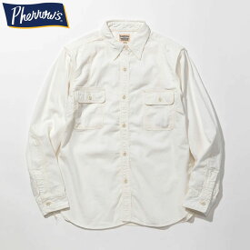 PHERROW'S フェローズ ワークシャツ 770WS メンズ シャツ 長袖 シャンブレーシャツ 長袖シャツ リネン アメカジ 40年代 日本製 国産 JAPAN ワーク シャンブレー デニム