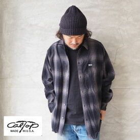 CALTOP キャルトップ シャツ OMBRE CHECK L/S SHIRTS ART-2000 メンズ チェック ワーク オンブレー チェックシャツ 長袖 長袖シャツ ワークシャツ ツイル アメカジ チェック柄 おしゃれ ストリート