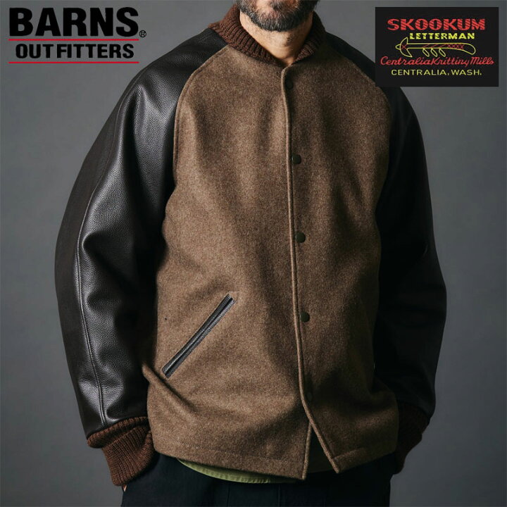 楽天市場】バーンズ × スクーカム スタジャン コラボ BARNS OUTFITTERS  