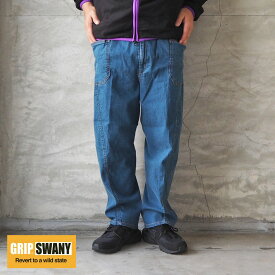 GRIP SWANY グリップスワニー キャンプパンツ デニムJOG 3D WIDE CAMP PANTS GSP-59 メンズ レディース ワイド パンツ ジーンズ ワイドパンツ キャンプ アウトドア イージー ストレッチ ジョグ ワーク キャンパー アメカジ