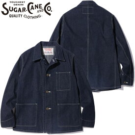 SUGAR CANE シュガーケーン デニム ワーク コート FICTION ROMANCE 11oz. BLUE DENIM 1920's WORK COAT SC15503 メンズ ジャケット デニムジャケット ワークコート カバーオール 1920年代 ブルーデニム 東洋 東洋エンタープライズ XL