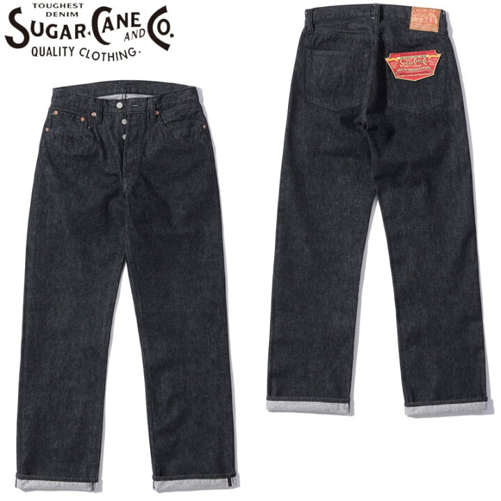 楽天市場】SUGAR CANE シュガーケーン パンツ ブラック デニムパンツ 