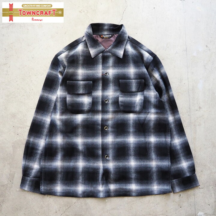 楽天市場】TOWNCRAFT タウンクラフト シャツ 50s w-flap loop Collar 