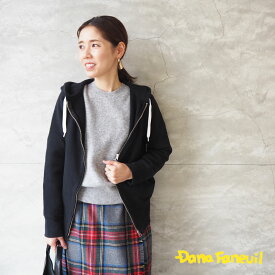 DANA FANEUIL ダナファヌル パーカー レディース Zip-Up ジップパーカー D-5322404 裏毛 ジップ ジップアップ フード フーディー 羽織 ブラック グレー ホワイト 無地 コットン 日本製 ベーシック カジュアル ナチュラル シンプル おしゃれ