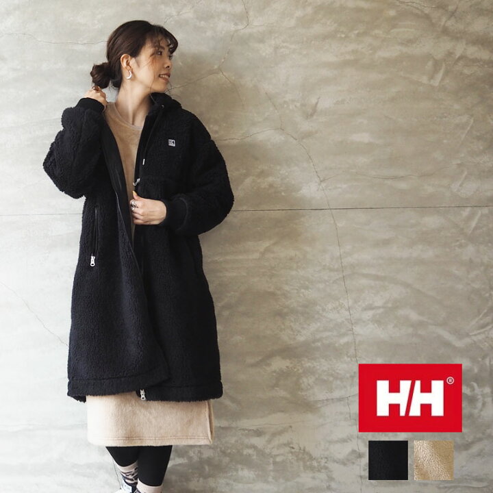 楽天市場 Helly Hansen ヘリーハンセン コート レディース ファイバーパイル サーモコート Hoe521 ロングコート ボアコート アウター オートミール 黒 ブラック 無地 ロゴ ボア シンプル カジュアル おしゃれ ママコーデ ゆったり 秋冬 冬 Headfootmixism