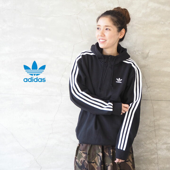 楽天市場 Adidas アディダス パーカー 3stripes Hz Hoodie Ed6050 メンズ レディース 3本ライン プルオーバー ハーフジップ プルオーバー フーディー フード スウェット 裏起毛 スポーツ 三本ライン ワンポイント ジップ 黒 ブラック Headfootmixism