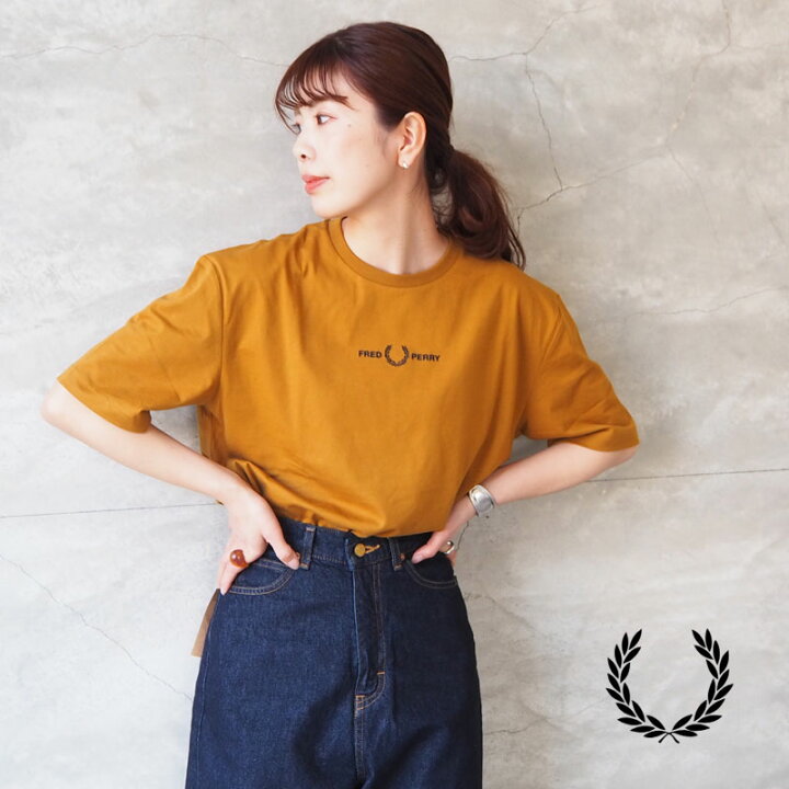 楽天市場 Fred Perry フレッドペリー ロゴt レディース ブランド Tシャツ G3102 ロゴtシャツ 半袖 白 ホワイト キャラメル ブラウン ロゴ トップス 春 夏 シンプル 上品 きれいめ おしゃれ 無地 メール便可 Headfootmixism