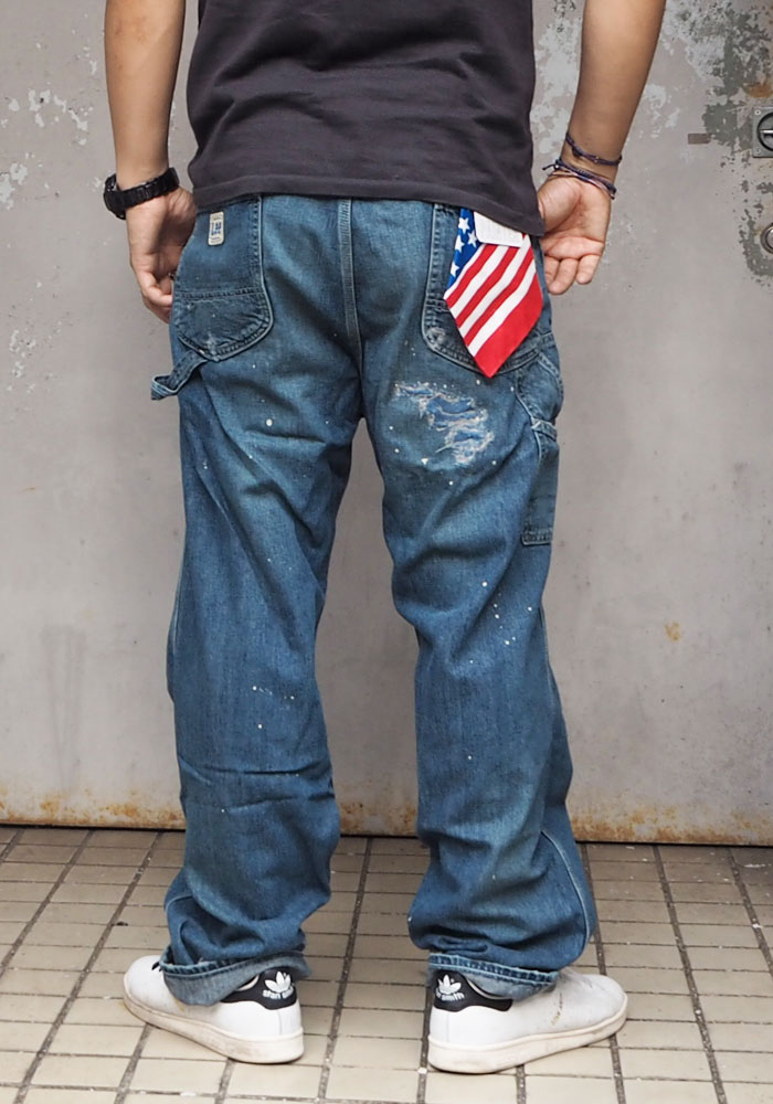 Lee リー HERITAGE PAINTER CLASH LM1388 ペインターパンツ デニム ジーンズ メンズ ペインターパンツ Jeans  リペア ダメージ リメイク 大きいサイズ Vintage加工 ヴィンテージ加工 Vintage ヴィンテージ ダメージデニム アメカジ | 