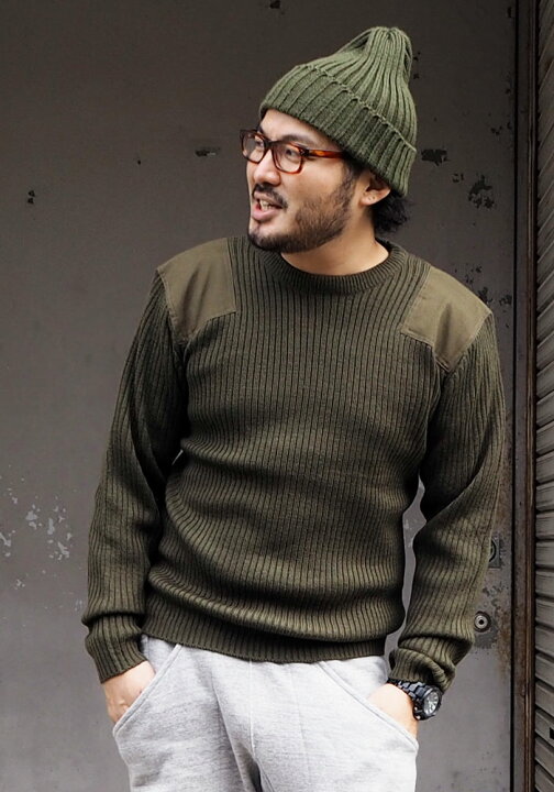 楽天市場 Houston ヒューストン Command Sweater 2160 ニット セーター メンズ ミリタリー 大きめ 大きいサイズ クルーネック ニットセーター クルーネックニット 長袖 長袖ニット コマンドセーター オリーブ ブラック 黒 ネイビー 紺 無地 シンプル Headfootmixism