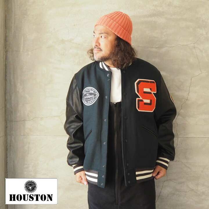 楽天市場】HOUSTON ヒューストン スタジャン メンズ MELTON AWARD  