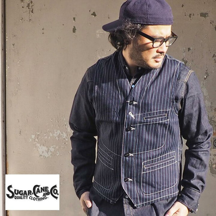 楽天市場】SUGAR CANE シュガーケーン ウォバッシュ ストライプ ベスト 