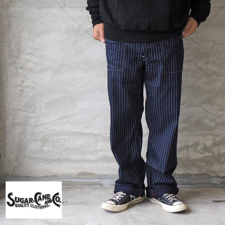 楽天市場】SUGAR CANE シュガーケーン ワークパンツ ストライプ 