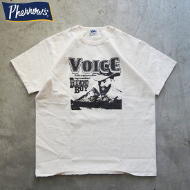 PHERROW'S フェローズ Tシャツ 半袖 VOICE 半袖Tシャツ 24S-PMT2 メンズ アメカジ 丸胴 ヴィンテージ プリント 日本製 プリントTシャツ メール便