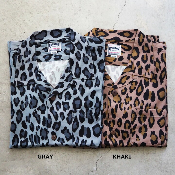 楽天市場】HOUSTON ヒューストン アロハシャツ ALOHA SHIRT LEOPARD  