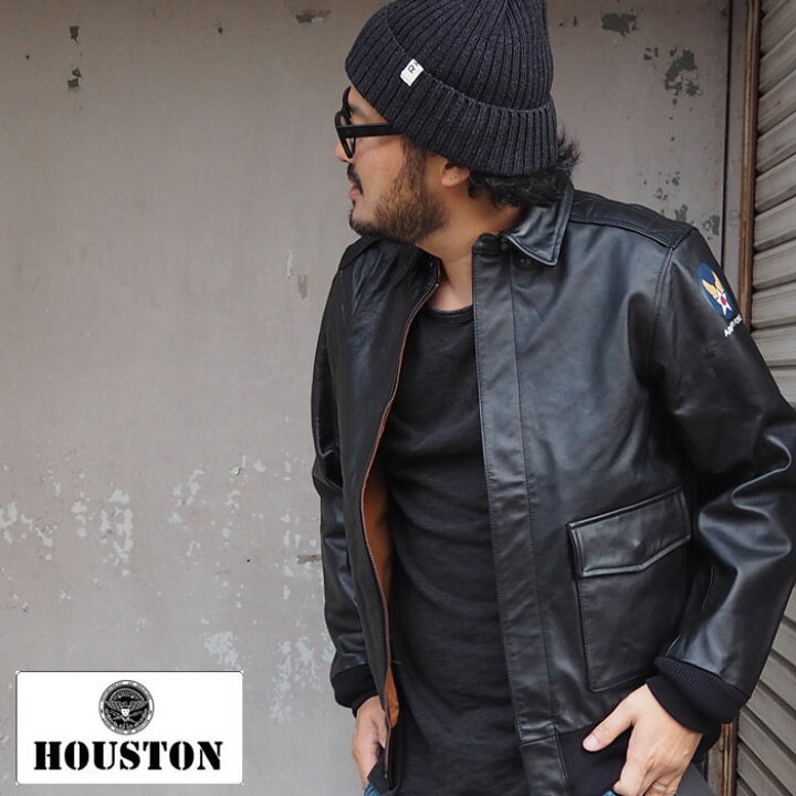 楽天市場】HOUSTON ヒューストン A-2 レザージャケット 8173 メンズ 本  