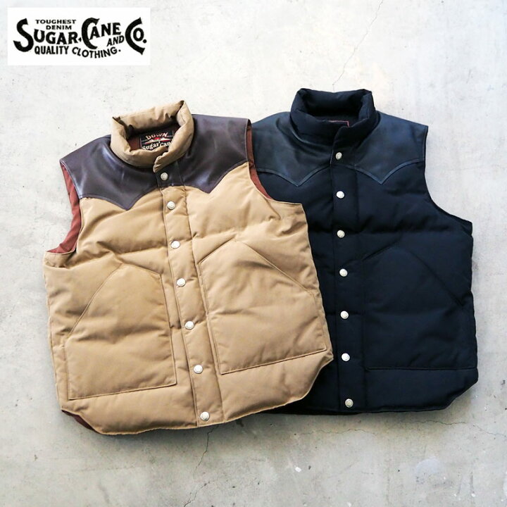 楽天市場】SUGAR CANE シュガーケーン ダウンベスト LEATHER 