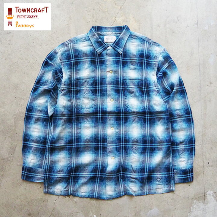 楽天市場】TOWNCRAFT タウンクラフト シャツ 60s Ombre Loop Collar 