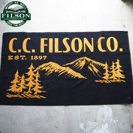 FILSON フィルソン タオル ビッグサイズ イーストスロープタオル EAST SLOPE TOWEL 54229 大きい イースト スロープ ブランケット 大きいタオル ビッグ アウトドア キャンプ ビーチ ひざ掛け 大判 厚手 グラフィック 黒 アメカジ ワーク ミリタリー