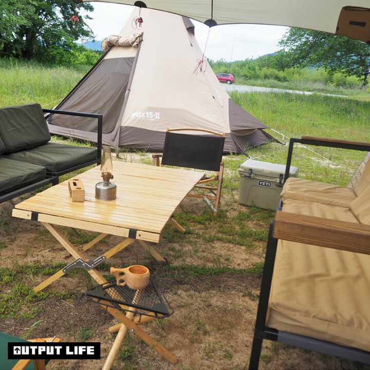 楽天市場】OUTPUT LIFE アウトプットライフ アウトドア テーブル WOOD 