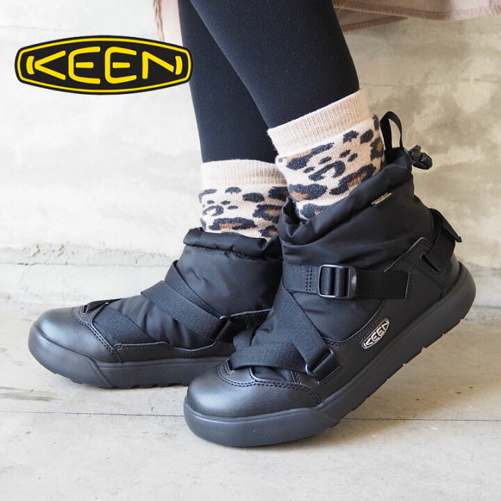 楽天市場 Keen キーン レディース ブーツ ウィンターブーツ フッドゼラ ウォータープルーフ スノーブーツ 防水 シンプル カジュアル おしゃれ 黒 ブラック 冬 雪 ウィンターシューズ ショートブーツ ロゴ パフブーツ アウトドア 冬キャンプ Headfootmixism