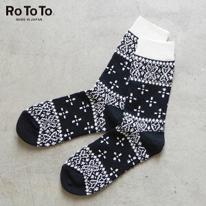 RoToTo ���g�g �C�� �\�b�N�X �����Y ���f�B�[�X BANDANA PATTERN CREW SOCKS R1397 ���[���։� �N���[�\�b�N�X �y�C�Y���[ �o���_�i �� ���� ������ �u���b�N �� ���m�N�� ���{�� �R�b�g�� �� �I�[�K�j