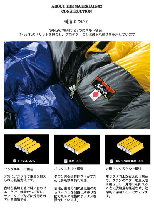 楽天市場】NANGA ナンガ シュラフ 寝袋 UDD BAG 450DX N1U4 H8Hメンズ 