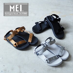 MEI �G���C�[�A�C�[ �T���_�� SOLID Msffaden SANDAL �����Y MEI-SDM-200011 ���C �X�|�[�c�T���_�� �A�E�g�h�A �L�����v �X�|�T�� ���W���[ �A�E�g�h�A �� �u���b�N �L������ �x�[�W�� �O���[