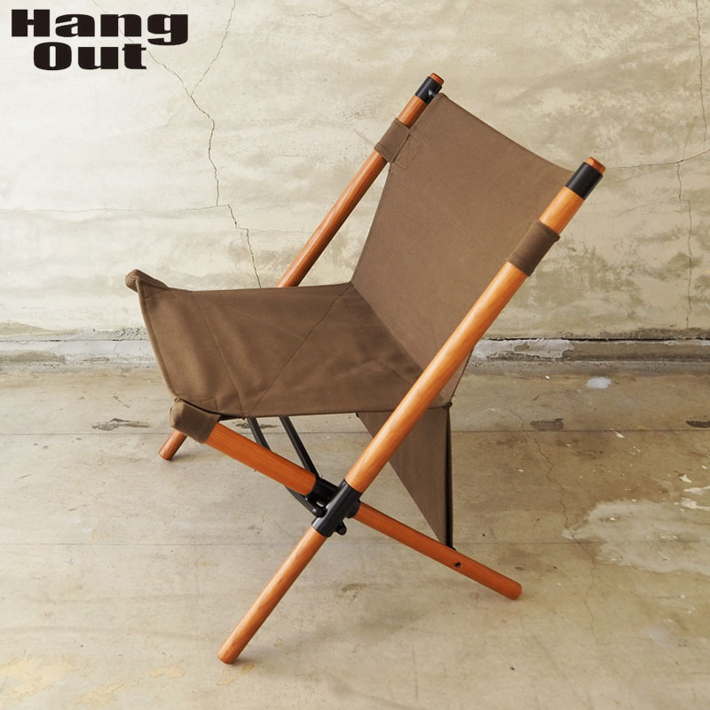 Hang Out ハングアウト チェア Pole Low Chair H12L POL-N56 ローチェア アウトドア キャンプ チェアー  アウトドアチェア 木製 椅子 イス 組立式 ポールローチェア キャンパー おしゃれ 天然木 帆布 キャンパー ロー 人気 西海岸 コンパクト | 