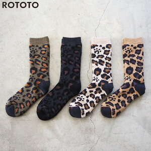 RoToTo ���g�g �q���E�� ���f�B�[�X �C�� ���[���։� PILE LEOPARD CREW SOCKS R1340 �\�b�N�X �N���[�\�b�N�X ���킢�� ������� �� ���� ���I�p�[�h �p�C�� ������ ���� ���{��