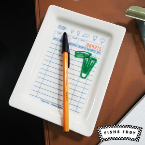 Fishs Eddy tBbVYGfB gC Guest Check Tray j[[N NY C|[g  AJ tBbVYGfB H CeA yY  zCg pM e[uEFA 蕨 v[