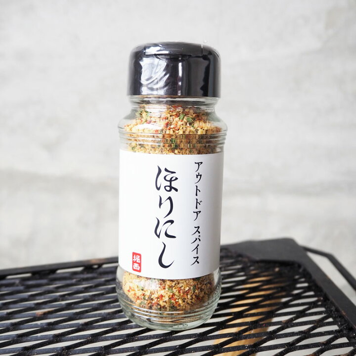 楽天市場 ほりにし アウトドア スパイス 調味料 内容量100g Horinisi 001 万能調味料 ふりかけ 料理 食品 アウトドア料理 キャンプ キャンプ飯 和風テイスト ガーリック ミックススパイス グリル バーベキュー q 肉料理 家庭料理 豚肉 鶏肉 Headfootmixism