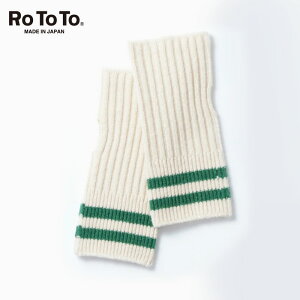 RoToTo ���g�g �X�g���C�v�V�[�����X �����Y SEAMLESS HAND WARMER MERINO LAMBS WOOL R5092 �n���h�E�H�[�}�[ ��� �O���[�u �h�� �����E�[�� F�T�C�Y �A�E�g�h�A �L�����v �X�g���C�v �����m�I�v�e�B�� �V
