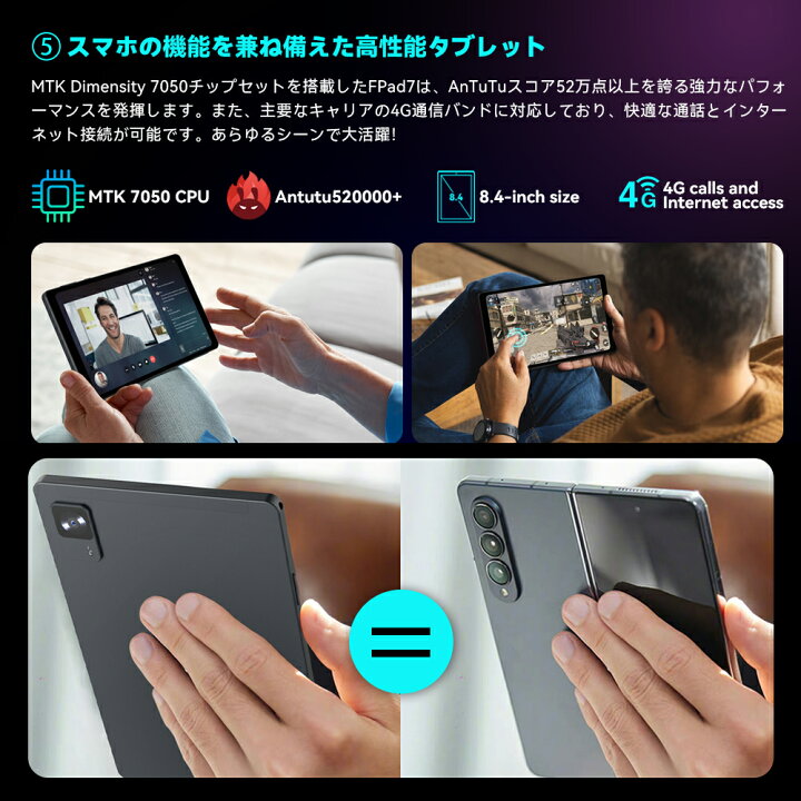 楽天市場】楽天1位 8インチ タブレット Headwolf FPad7 Android15 