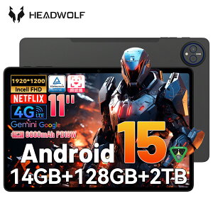 �u�N�[�|����15999�~�{���r���[�œ��T�I�vAndroid �^�u���b�g 11�C���` FHD�f�B�X�v���C 1920*1200�𑜓x 8�R�ACPU 12+128GB SIM�t���[ �^�u���b�g Widevine L1�Ή� 8000mAh�o�b�e���[ GPS�@�\ Type-C�[�d GMS�F�� 