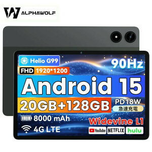 �y�N�[�|����16999�~�{���r���[���T�z90Hz Android15 �^�u���b�g 11�C���` Helio G99 20GB+128GB FHD 1920*1200�𑜓x 8000mAh 18W�}���[�d 4G�ʘb SIM�t���[ Widevine L1 �A���h���C�h GPS GMS OTG ��F�� �������� �^�u