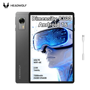 ��Android16���u�}���\������I�N�[�|����49999�~�{���r���[���T�I�vHeadwolf Titan1 �^�u���b�g 8.8�C���` MTK8300 Wi-Fi6E 4GLTE GPS sim�t���[ 144Hz 24GB+256GB+2TB WidevineL1 2.5K 6���W���C�� ���Z���T�[ LPDDR5X UFS4.