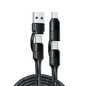 iPhone �[�d�P�[�u�� & usb-c �P�[�u�� 1�{4�� typec to lightning �ϊ� 1.2m 60W�Ή� �[ �}���` 4ini1