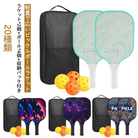 最高のピックルボールパドル インドア/アウトドア 初心者 ボール4個付き グラスファイバー表面 パドルセット 大人 ピックルボール スポーツ セット 運動 収納バック ピックルボール ラケット*2個 パドル 子供 中級者