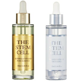 美容液 ザ ステムセル THE STEM CELL PURE ESSENCE 55ml RETINOL&VITAMIN/PDRN&GLUTATHIONE 高濃度ヒト幹細胞培養液 エクソソーム 顔 face スキン スキンケア 肌 エイジングケア ハリ つや 艶 美容 浸透 肌トラブル 弾力 潤い うるおい 化粧品 保湿